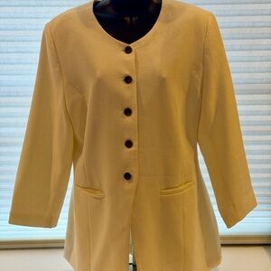 Old Navy Blazer Women’s size L Cream Casual Dress Jacket Button-up